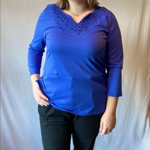 Charter Club Blue top XL